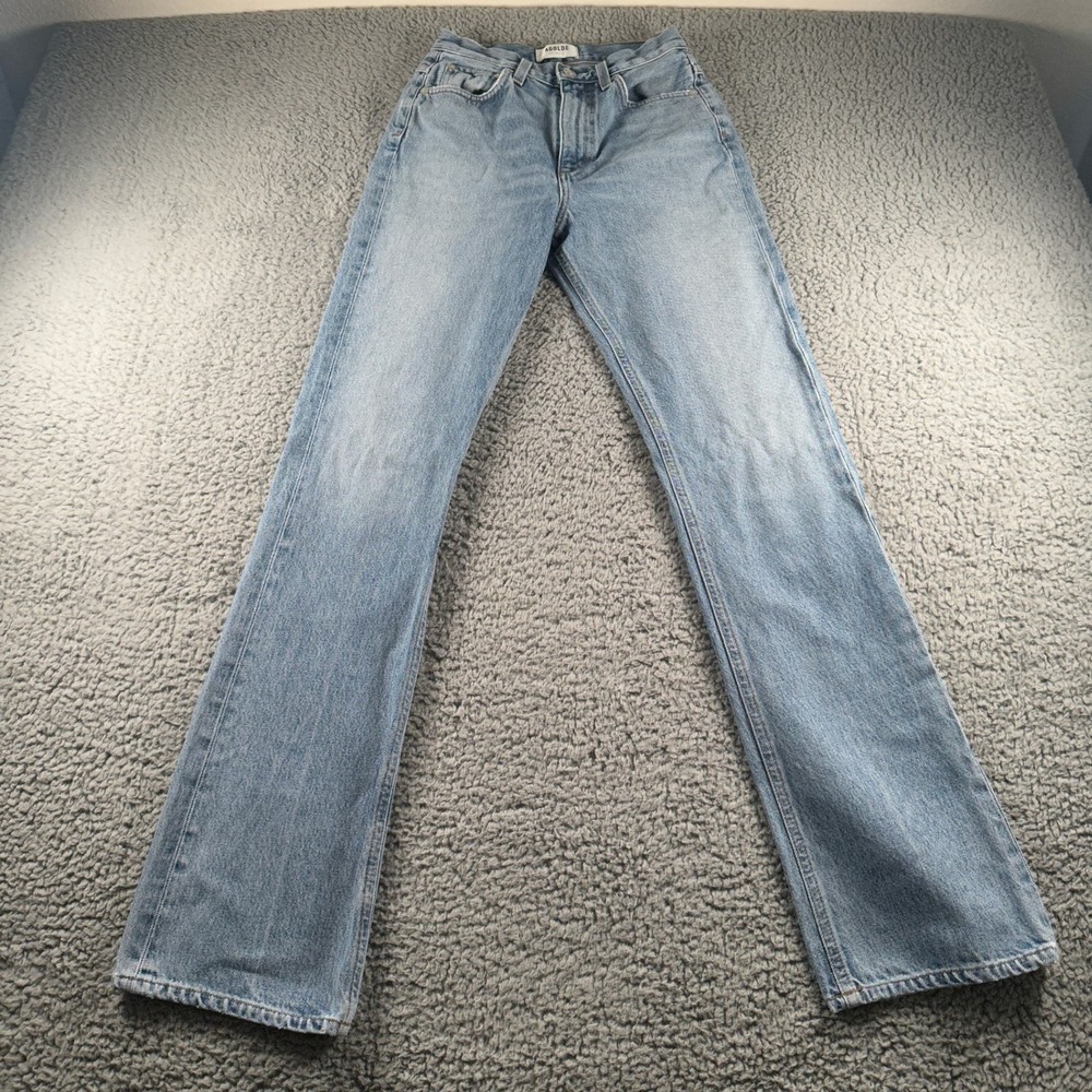 Agolde Jeans Womens‎ 23 Vintage Flare Light Blue High Rise Flare Organic Cotton